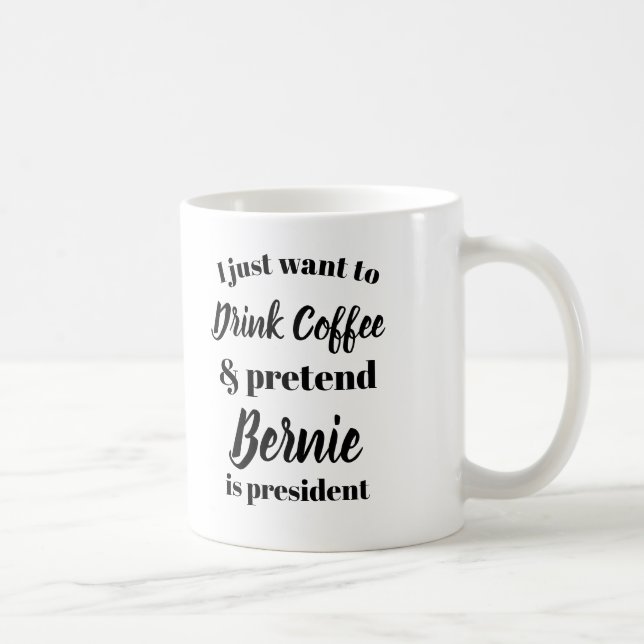 Jag önskar att dricka kaffe som inbillade Bernie Kaffemugg (Höger)