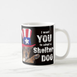 Jag önskar att DU ska adoptera en skyddhund Kaffemugg