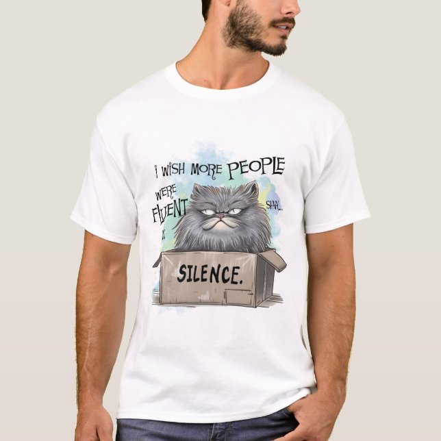 Jag önskar att fler människor var flytande t shirt (Framsida)