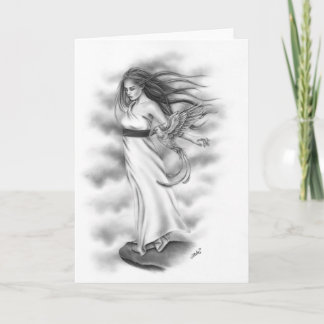 Jag önskar att flyga hälsningkortet kort