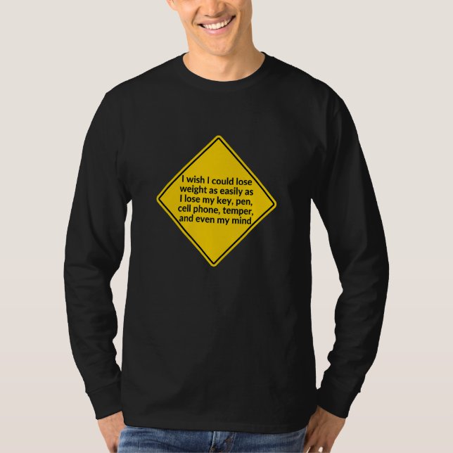 Jag önskar att jag kunde förlora vikt t shirt (Framsida)