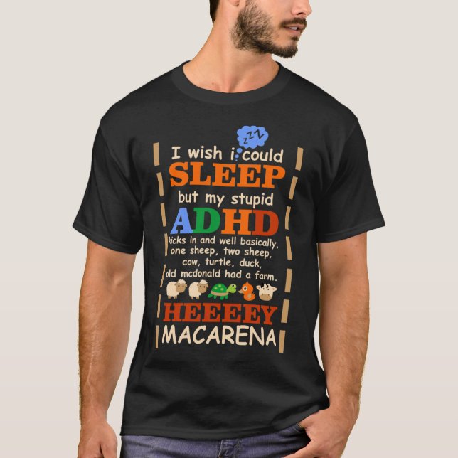 Jag önskar att jag kunde sova, men mina häpnadsväc t shirt (Framsida)