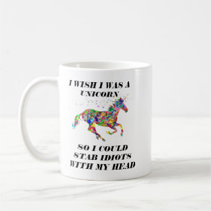 Jag önskar att jag var en unicorn kaffemugg
