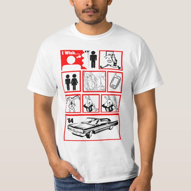 Jag önskar att jag var mer högväxt T-skjorta Tee Shirt (Framsida)