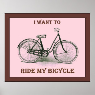 Jag önskar att rida min affisch för cykeln för