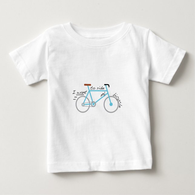 Jag önskar att rida min cykel t shirt (Framsida)