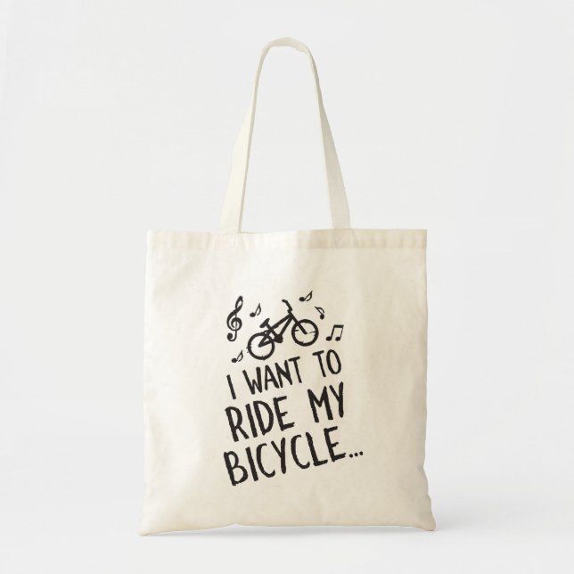 Jag önskar att rida min cykel tygkasse (Framsidan)