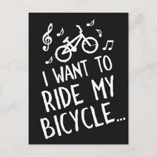 Jag önskar att rida min cykel vykort