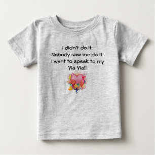 Jag önskar att tala till Yia Yia - Retro hjärta Tee