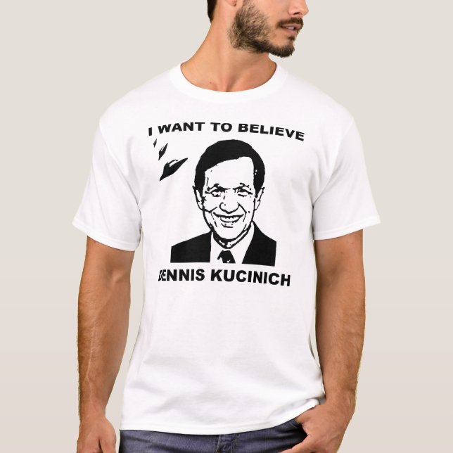 Jag önskar att tro Dennis Kucinich lätt T-shirt (Framsida)