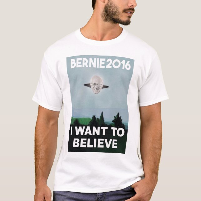 Jag önskar att tro i den Bernie utslagsplatsen T-shirt (Framsida)