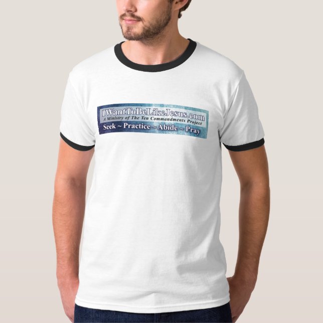Jag önskar att vara den lika Jesus teeshirten Tee (Framsida)