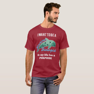 Jag önskar att vara en marin- biolog t-shirt
