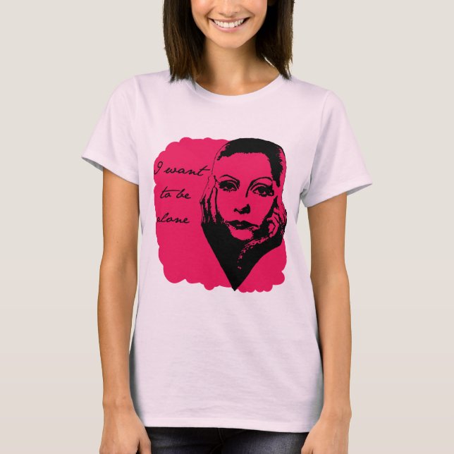 Jag önskar att vara ensam tee shirt (Framsida)