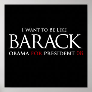 Jag önskar att vara lika Barack Poster