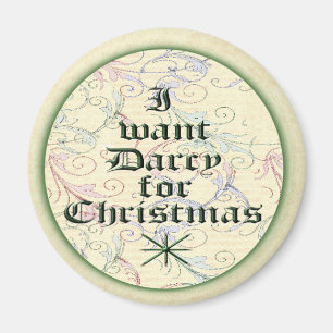 Jag önskar Darcy för jul Magnet