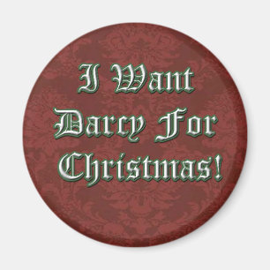 Jag önskar Darcy för julmagnet Magnet
