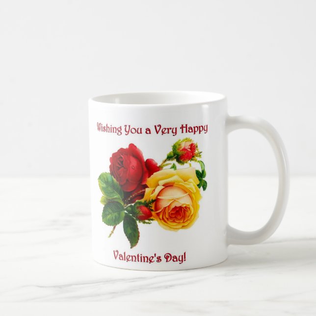 Jag önskar dig en glad Alla hjärtans dag Ro-gåva Kaffemugg (Höger)