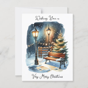 Jag önskar dig en God jul och Gott nytt år Vykort