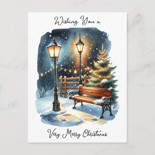 Jag önskar dig en God jul och Gott nytt år Vykort (Framsida)