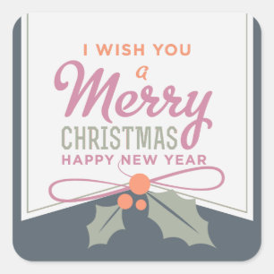 Jag önskar dig en God jul Stickers Fyrkantigt Klistermärke