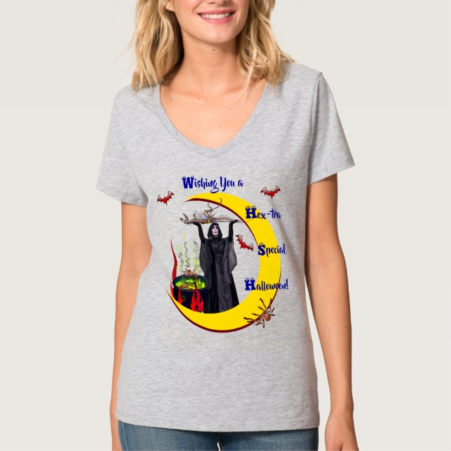 Jag önskar dig en hex-Speciell Halloween T-Shirt (Framsida)