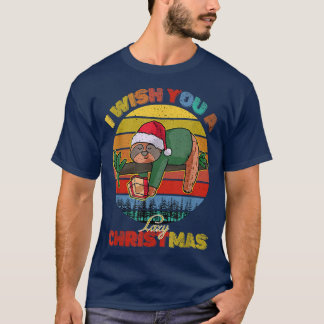 Jag önskar dig en lat julklapp Sloth God jul T Shirt