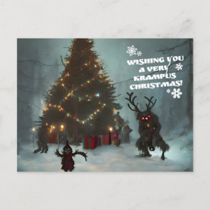 Jag önskar dig en mycket Krampus-jul Vykort