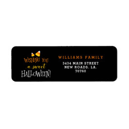 Jag önskar dig en svensk Halloween Returadress Etikett