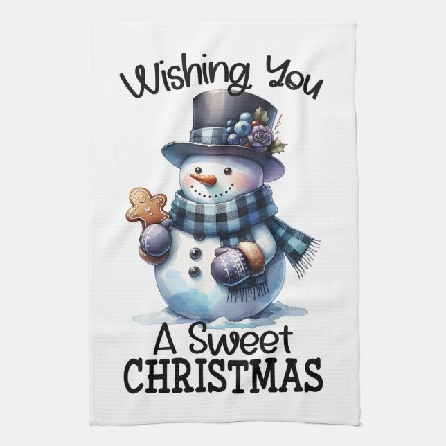 Jag önskar dig en trevlig jul kökshandduk (Vertikal)