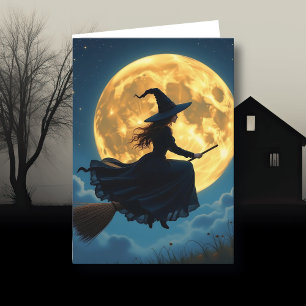 Jag önskar dig en Wicked Halloween Witch Kort