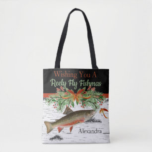 Jag önskar dig ett rejält Fly Fishmas, Trout Tygkasse