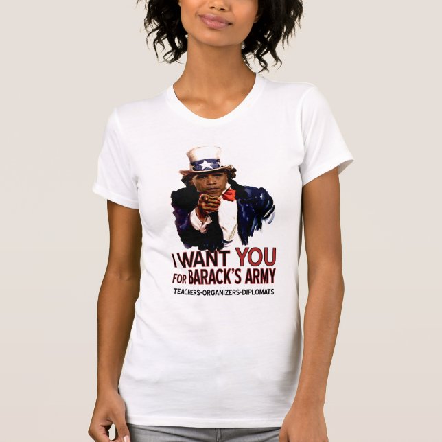 Jag önskar dig - Obama politiska dam utslagsplats Tee Shirt (Framsida)