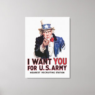 Jag önskar dig -- Uncle Sam Canvastryck