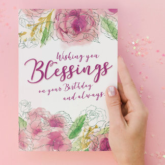 Jag önskar dig välsignelser på födelsedagen och al hälsningskort