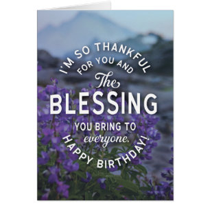 Jag önskar dig välsignelser på födelsedagen och al hälsningskort