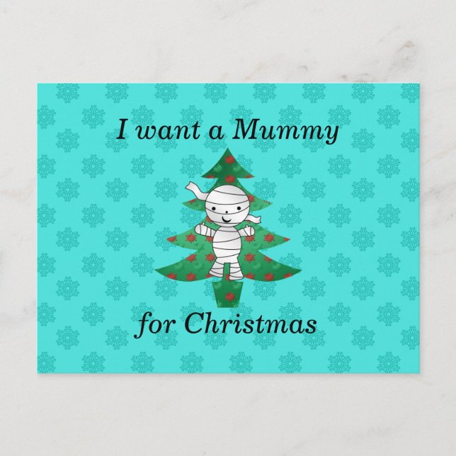 Jag önskar en mamma för jul helg vykort (Framsida)