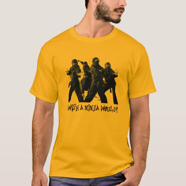 Jag önskar en skulle ninja tee shirt (Framsida)