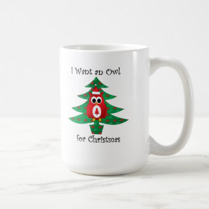 Jag önskar en uggla för jul kaffemugg