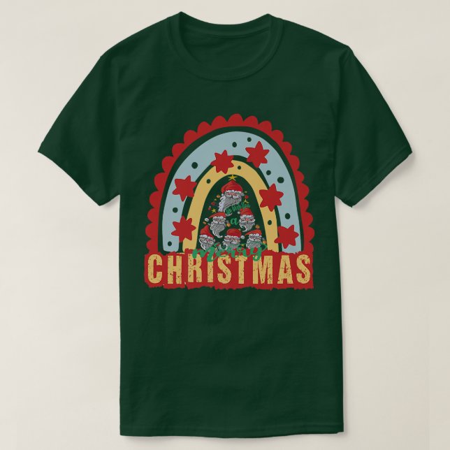 Jag önskar er en god jul Jultomten Snö Adve T Shirt (Design framsida)