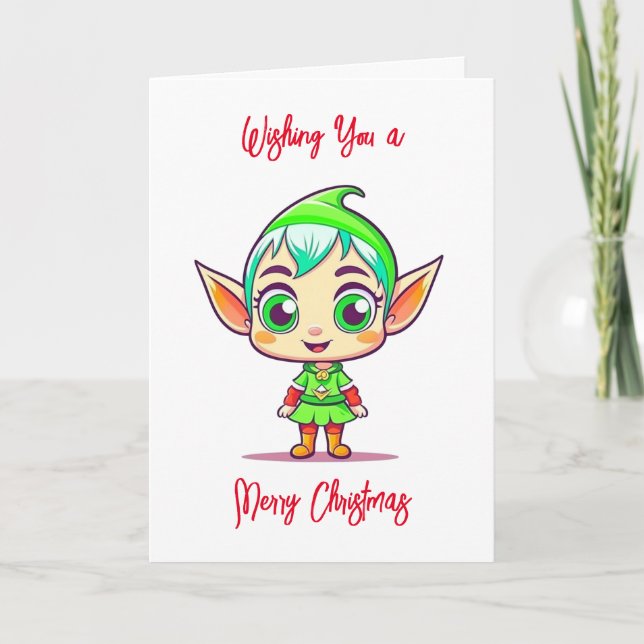 Jag önskar er en God jul och Gott nytt år Kort (Framsida)