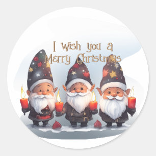 Jag önskar er en God jul Runt Klistermärke