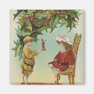 Jag önskar er en God Jul - vintage vykort Magnet