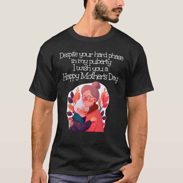 Jag önskar er en Lycklig-Mor-dag T Shirt (Framsida)