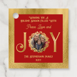 Jag önskar er Julhelg Peace Kärlek och Joy Gift Gåvor Etiketter