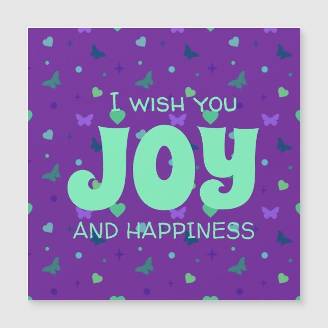 Jag önskar er lycka och lycka till lila (Framsida)