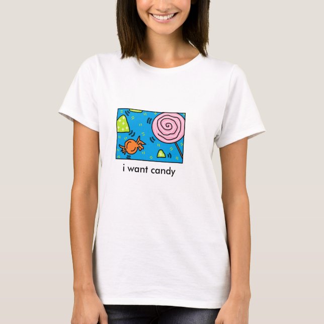 jag önskar godistshirten t-shirt (Framsida)