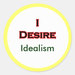 Jag önskar idealism runt klistermärke