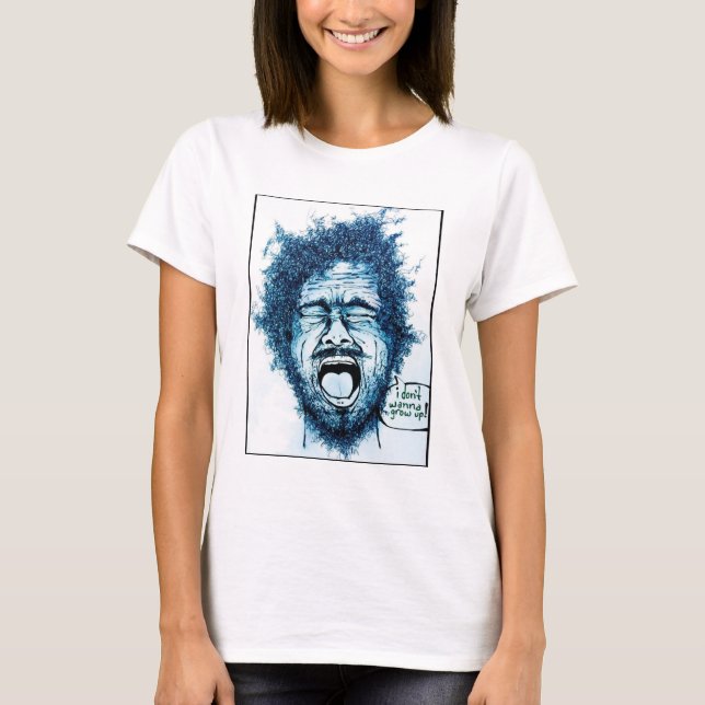 Jag önskar inte att växa upp! t-shirt (Framsida)