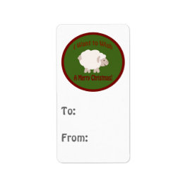 Jag önskar oss en god jul-märkre adressetikett